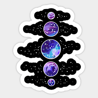 Planets, stars and galaxies Sticker